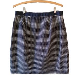 Brooks Brothers mini skirt navy and white 100% cotton sz 8